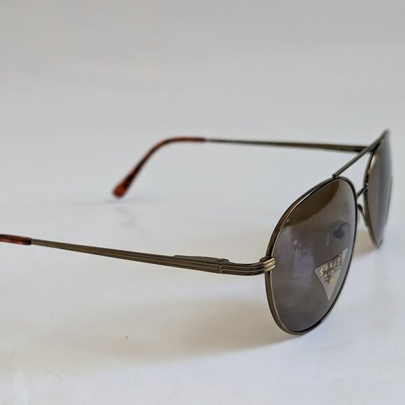 NWT Vintage 90's Aviator Metal Double Bridge Sport Sunglasses (S. Brown) - Picture 2 of 5
